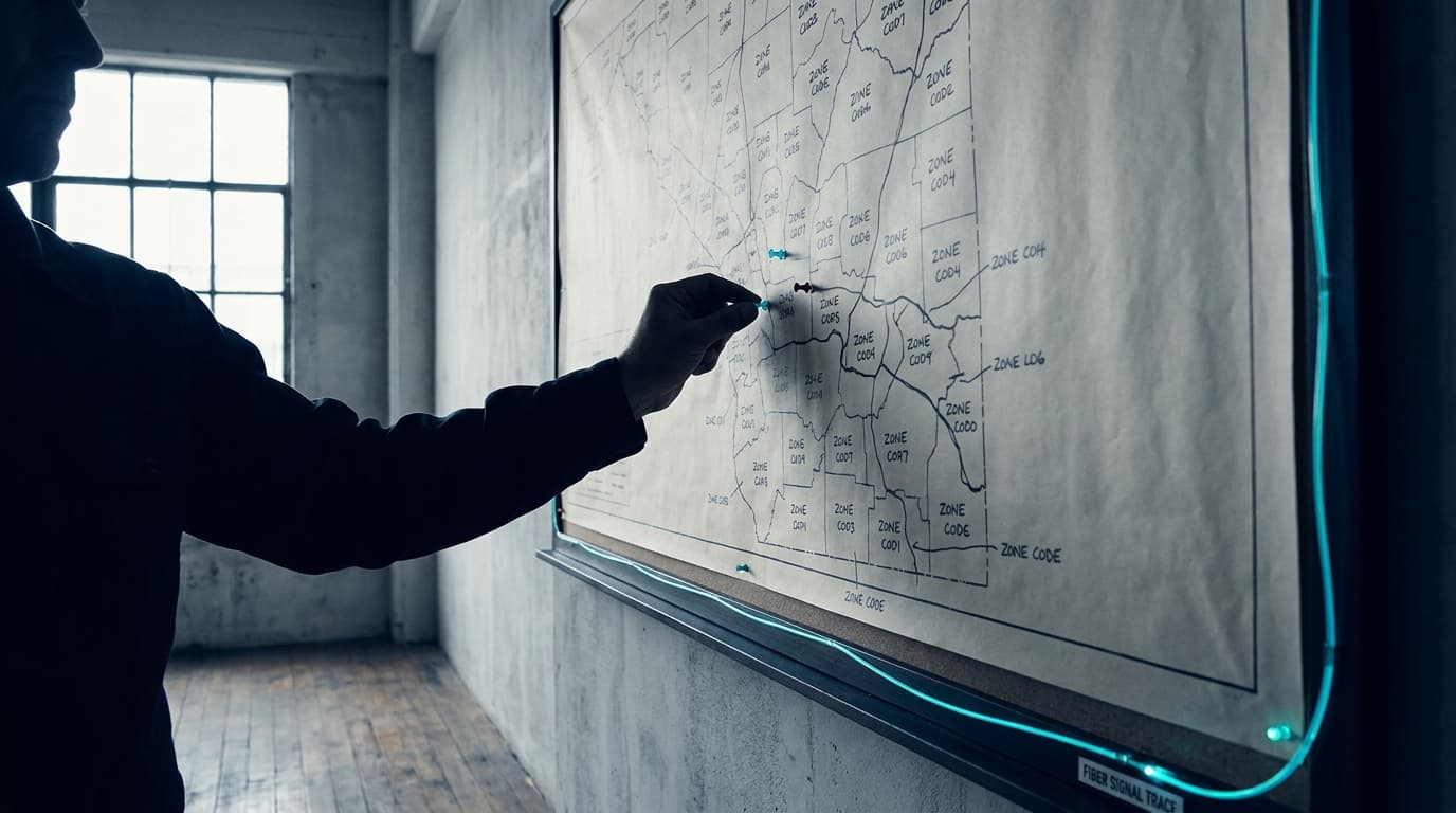 A documentary photograph that captures the operational reality behind Sonar's LOCATION module.