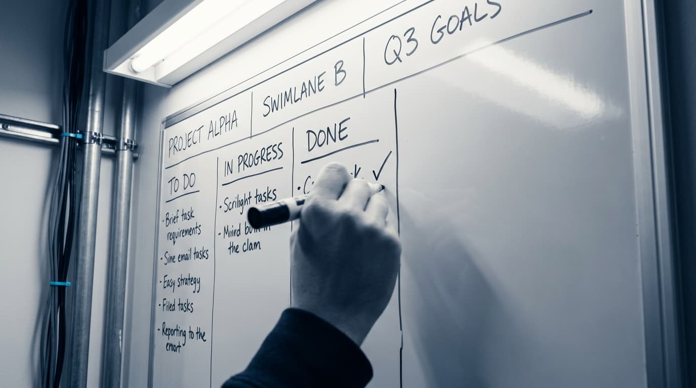 A documentary photograph that captures the operational reality behind Sonar's TASKS module.