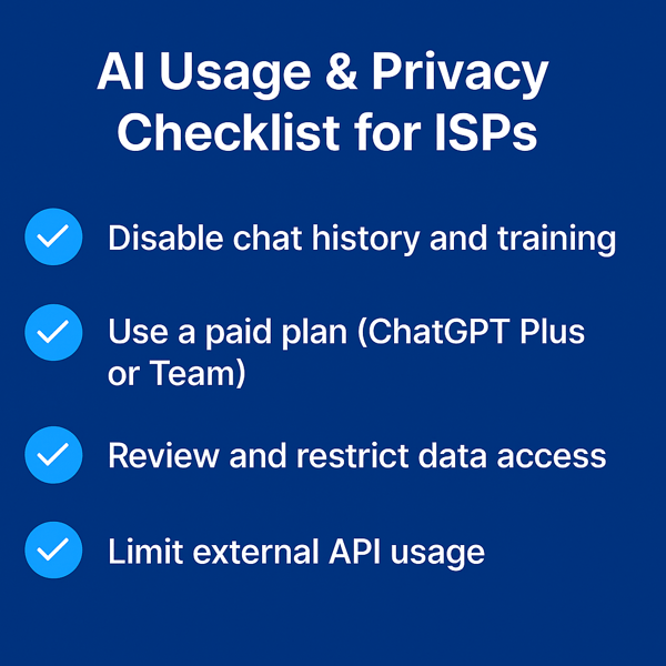 AI Usage & Privacy Checklist for ISPs