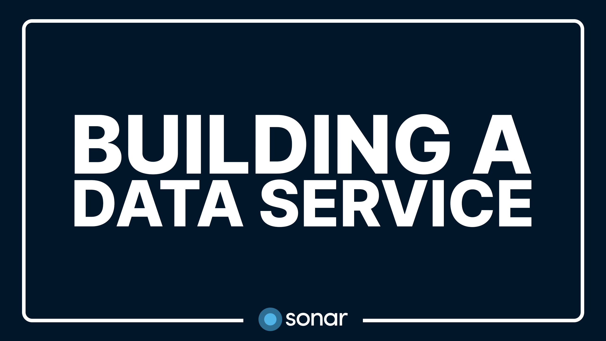 Building a Data Service