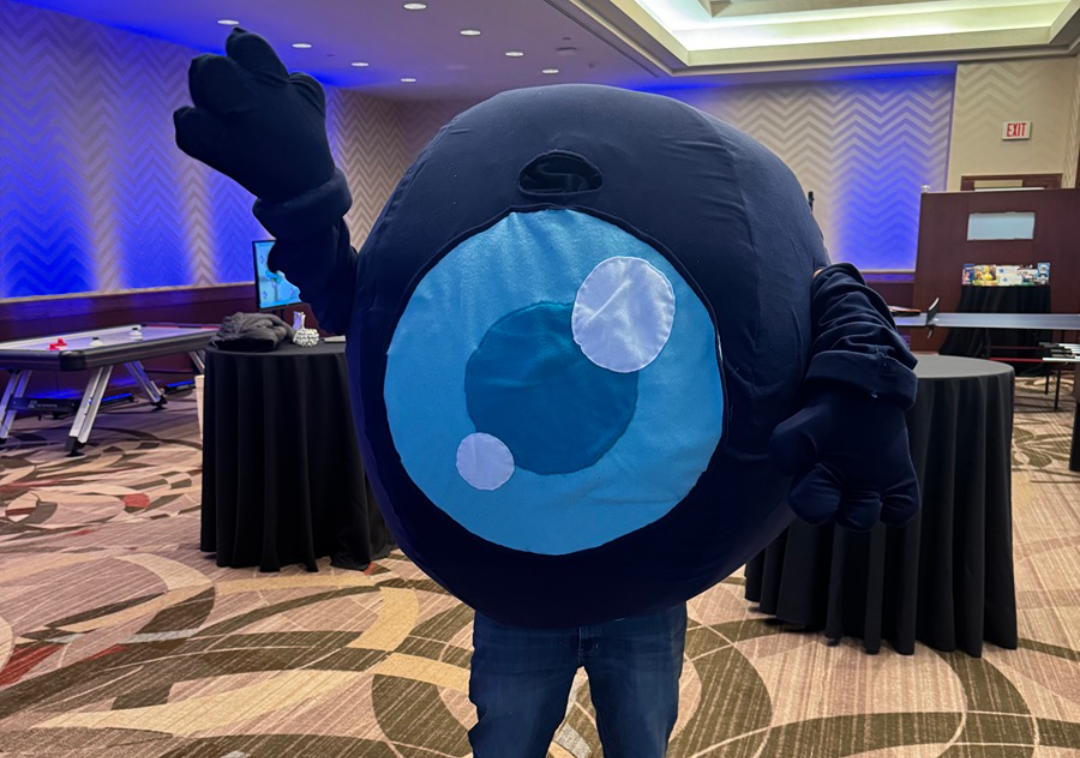 Life-sized George costume at Sonar Kick Off
