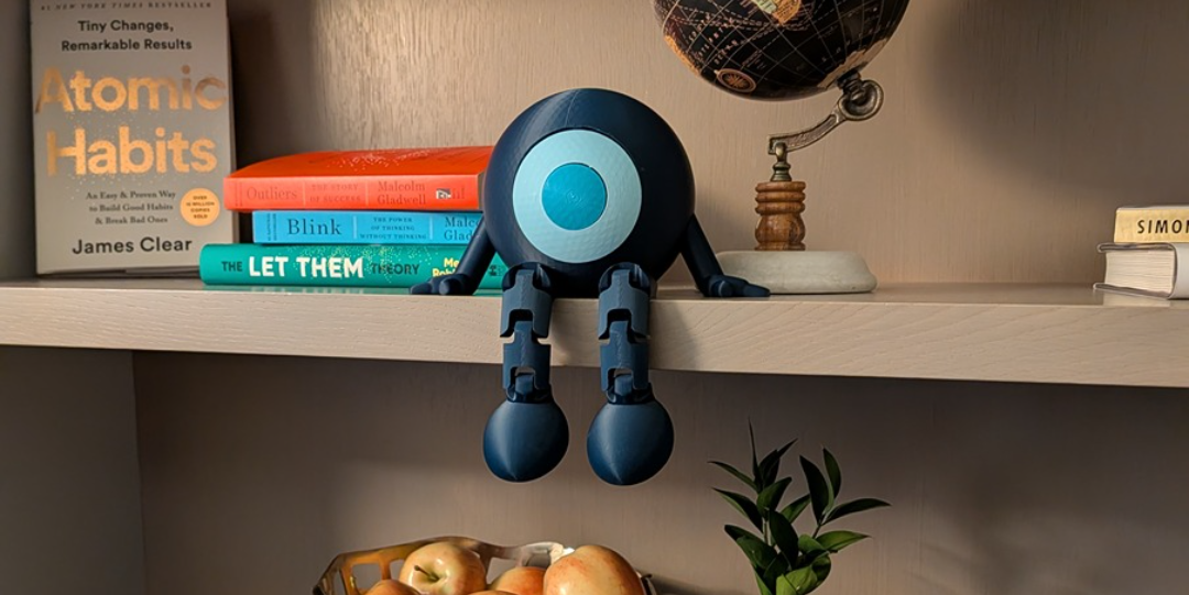3D-printed George on a shelf